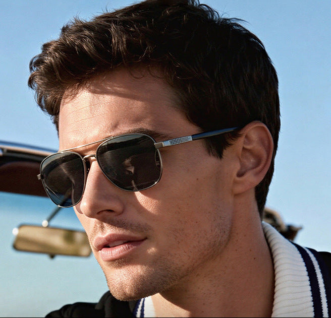 Titanium Pilot Sunglasses with UV400 Protection