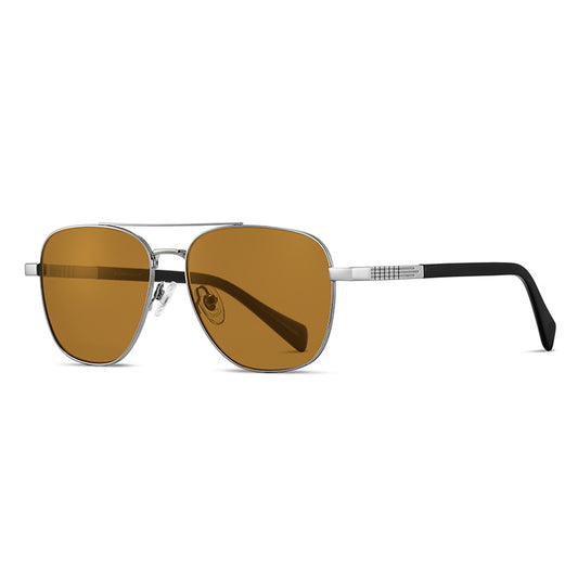 Titanium Pilot Sunglasses with UV400 Protection