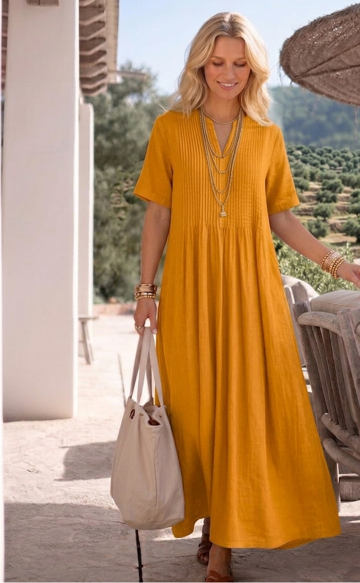 The Ella Timeless Linen-Blend Dress